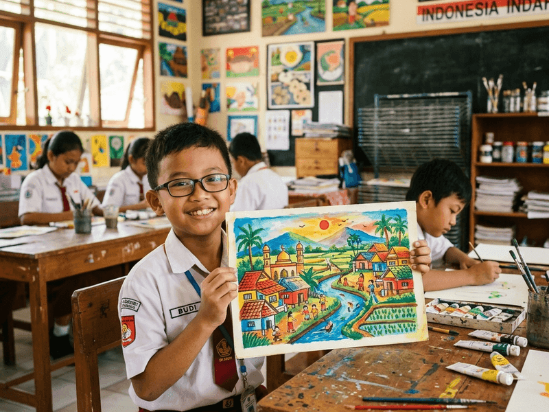 SLB Brebes Raih Juara 1 Lomba Melukis ABK Tingkat Provinsi Jawa Tengah