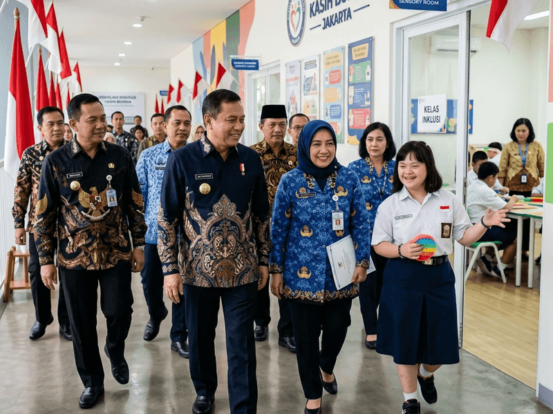 Kunjungan Dinas Pendidikan Provinsi ke SLB Negeri Brebes